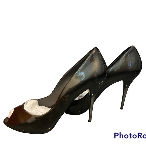 MIU MIU peep toe heels pumps stilettos, patent leather,  size 38 - Picture 6 of 6